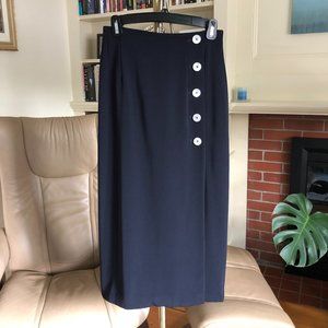 Gorgeous Karl Lagerfeld blue wrap maxi skirt